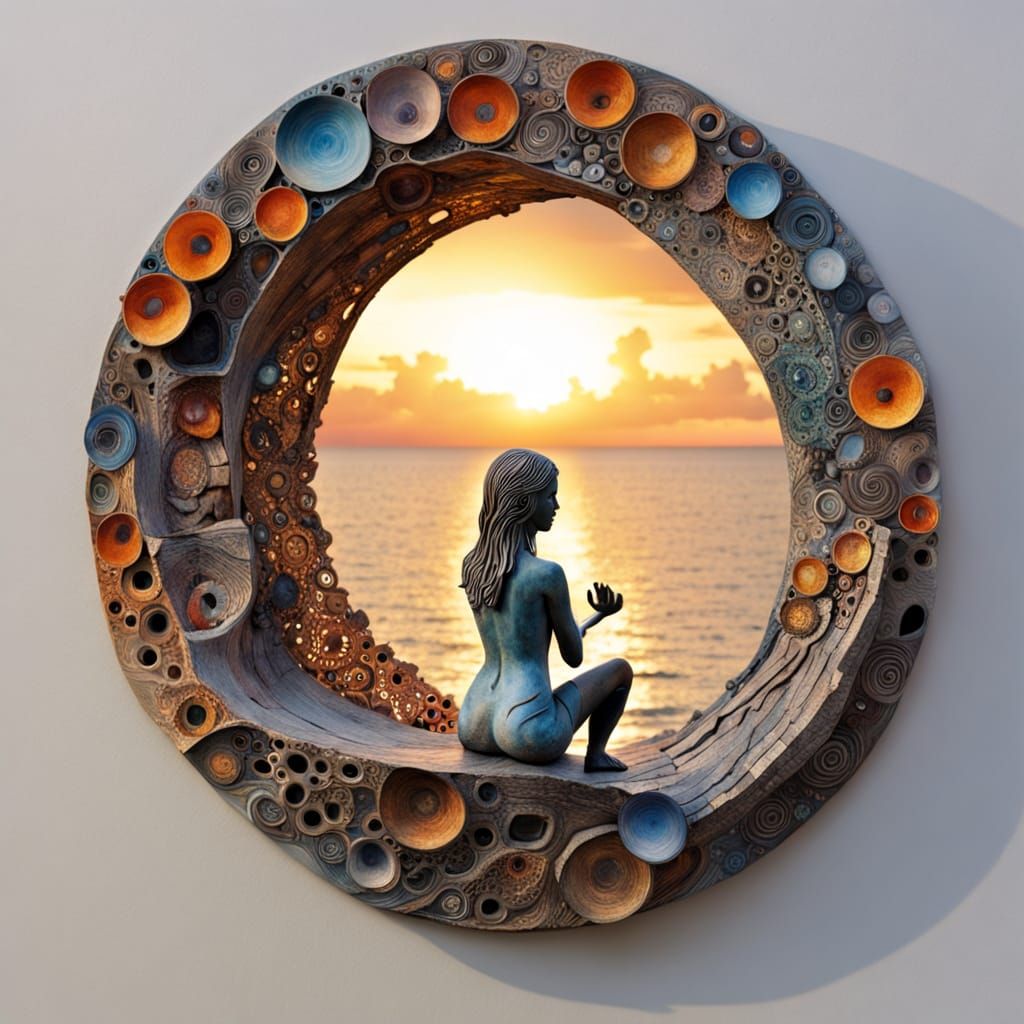 Surreal Fragmented Sculpture with Bio Art Elements and Whims...