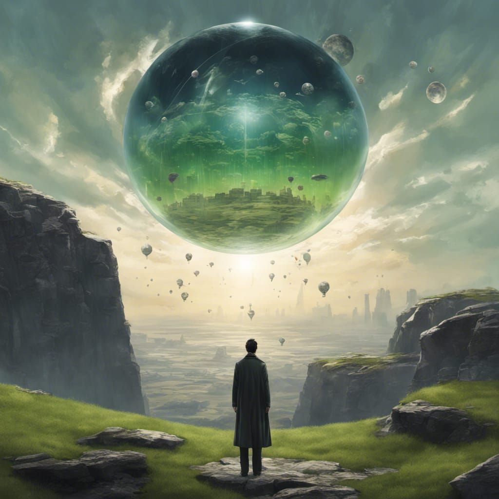 Cliffside Bazaar with Dark Spirits in Space