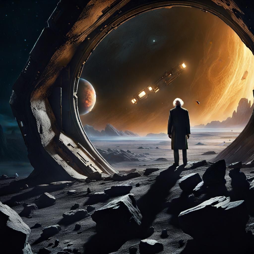 Wreckage Vista: Old Man on Alien World