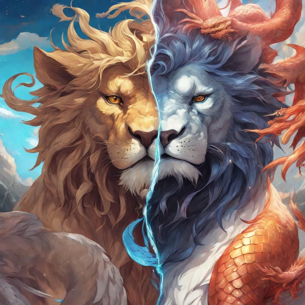 Lion yin yang