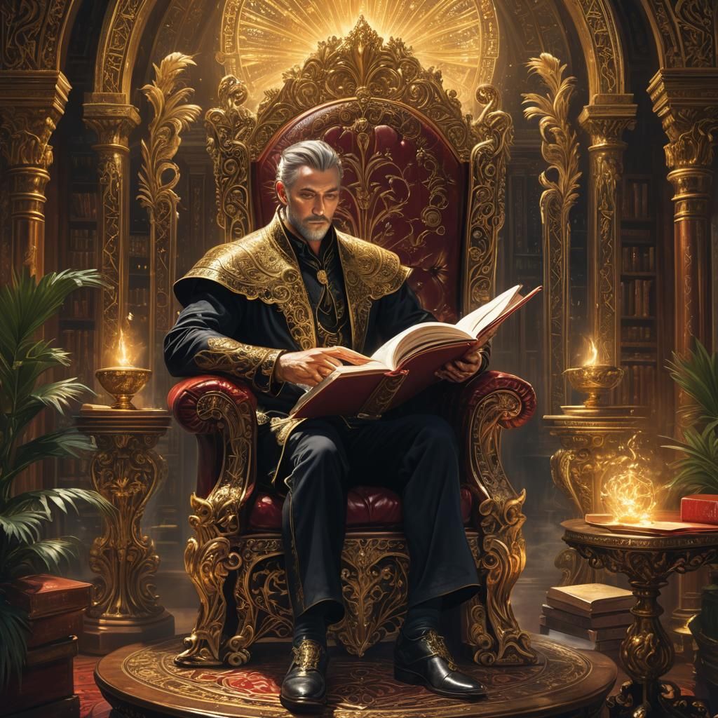 Magical Book Reader in Sci-Fi Fantasy Setting