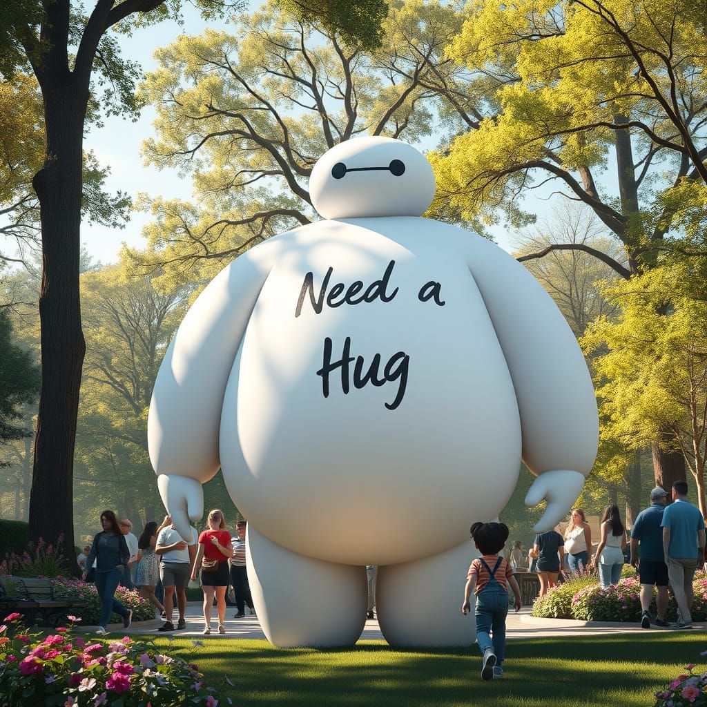Baymax Offers a Warm Hug in a Vibrant American Park
