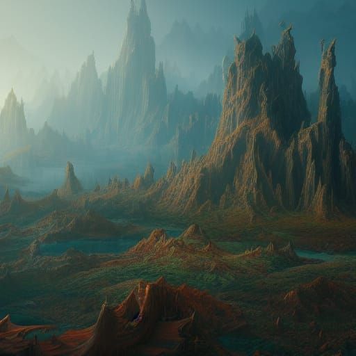 Fantastical Matte Painting in Deep Color