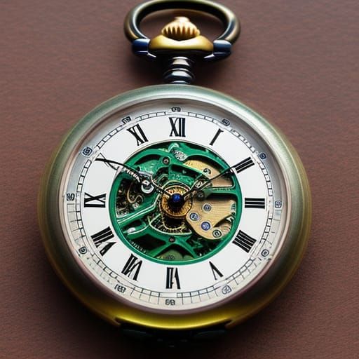 Intricate Steampunk Pocket Watch in 8K Resolution