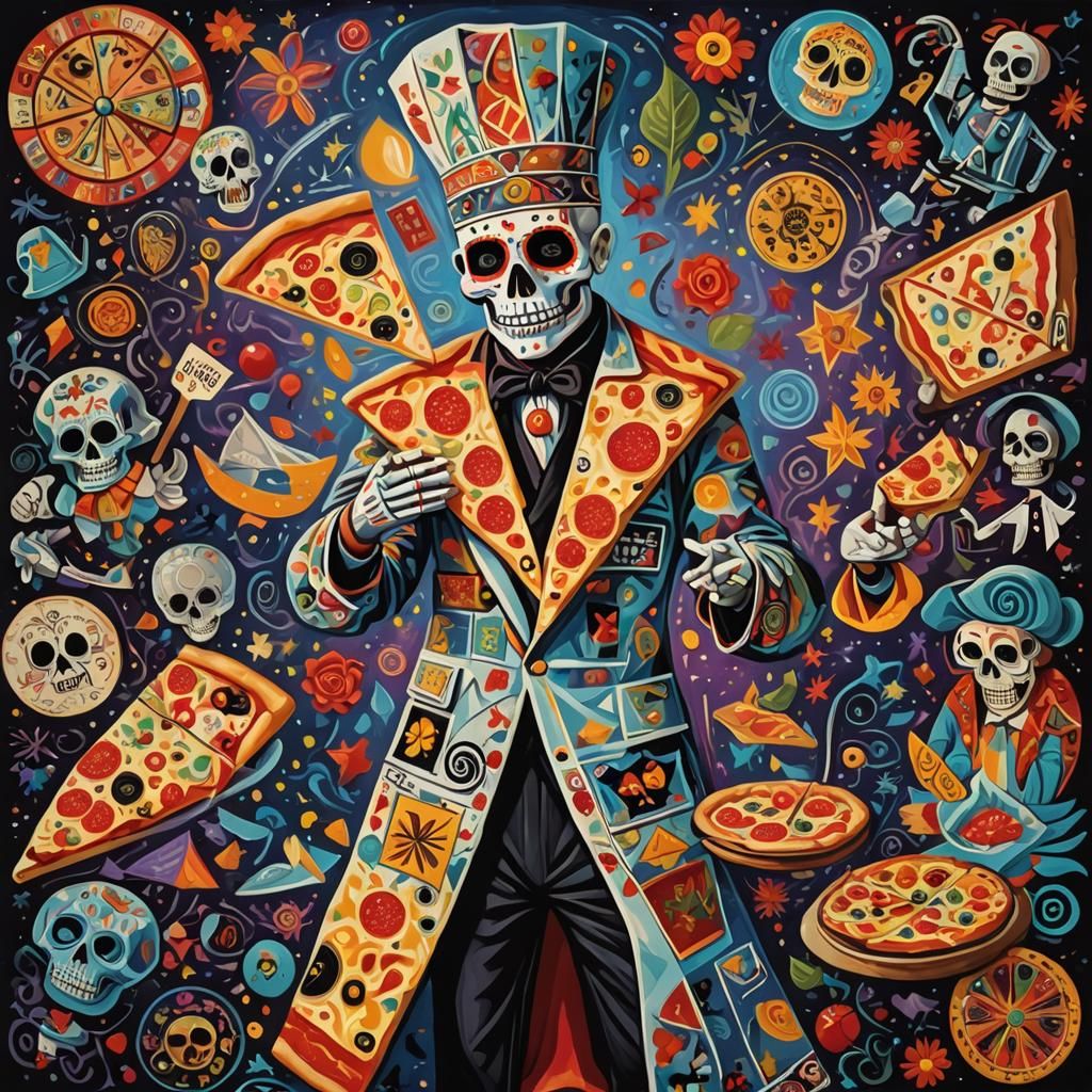 Cubist Death Chef's Dia De Los Muertos Pizza