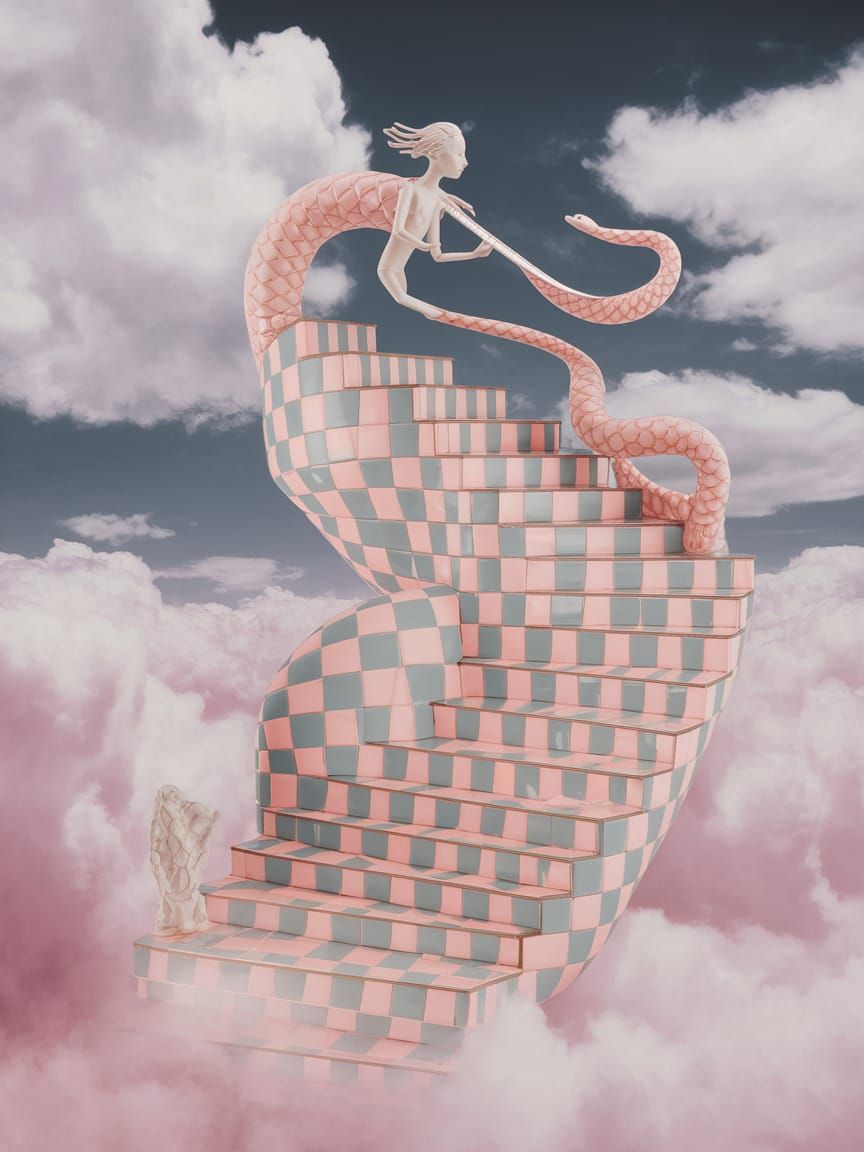 Pastel Hues in Surreal Landscape