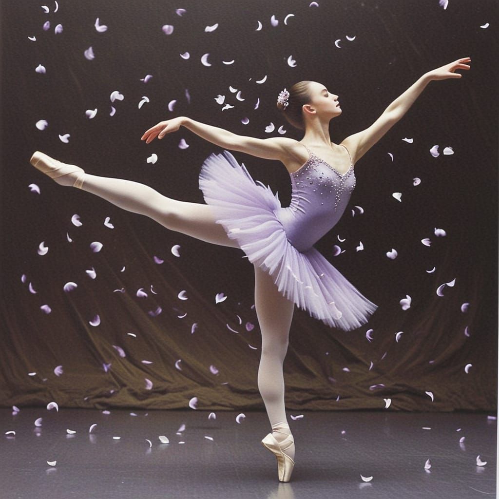 the ballerina dancing like lilac petals on the wind