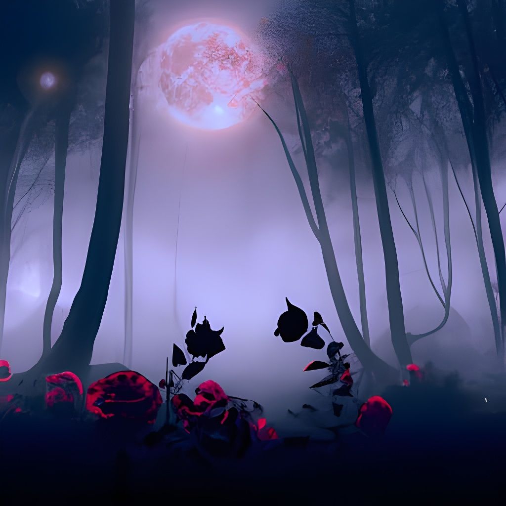 Mystic Gothic Forest Dream in Earth Art Style