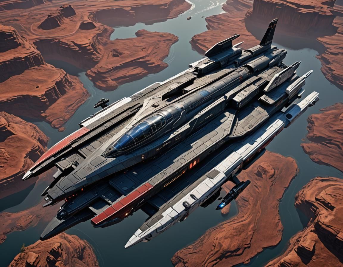 Starship at low altitude