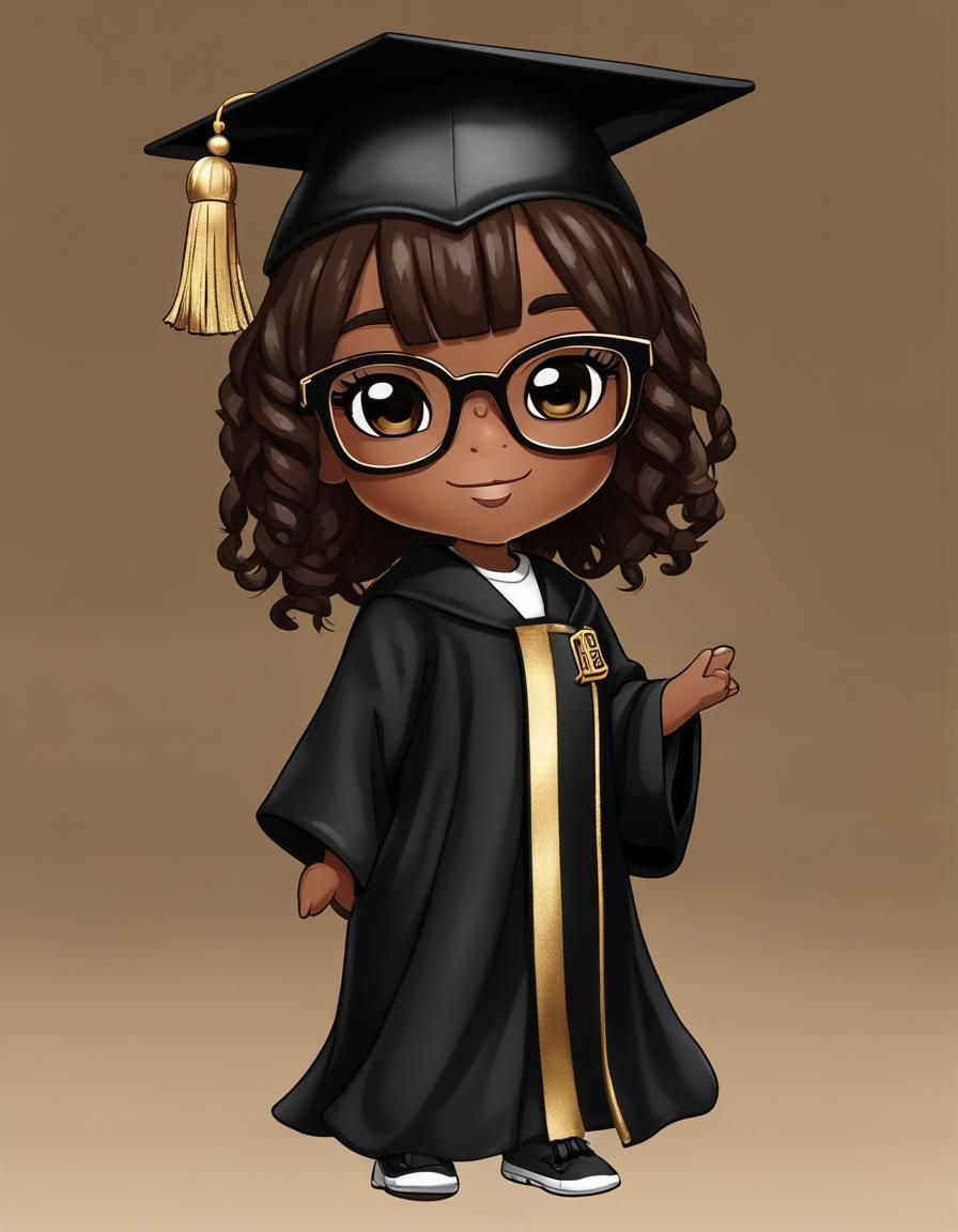 Chibi Graduation Portrait of a Girl in 2024