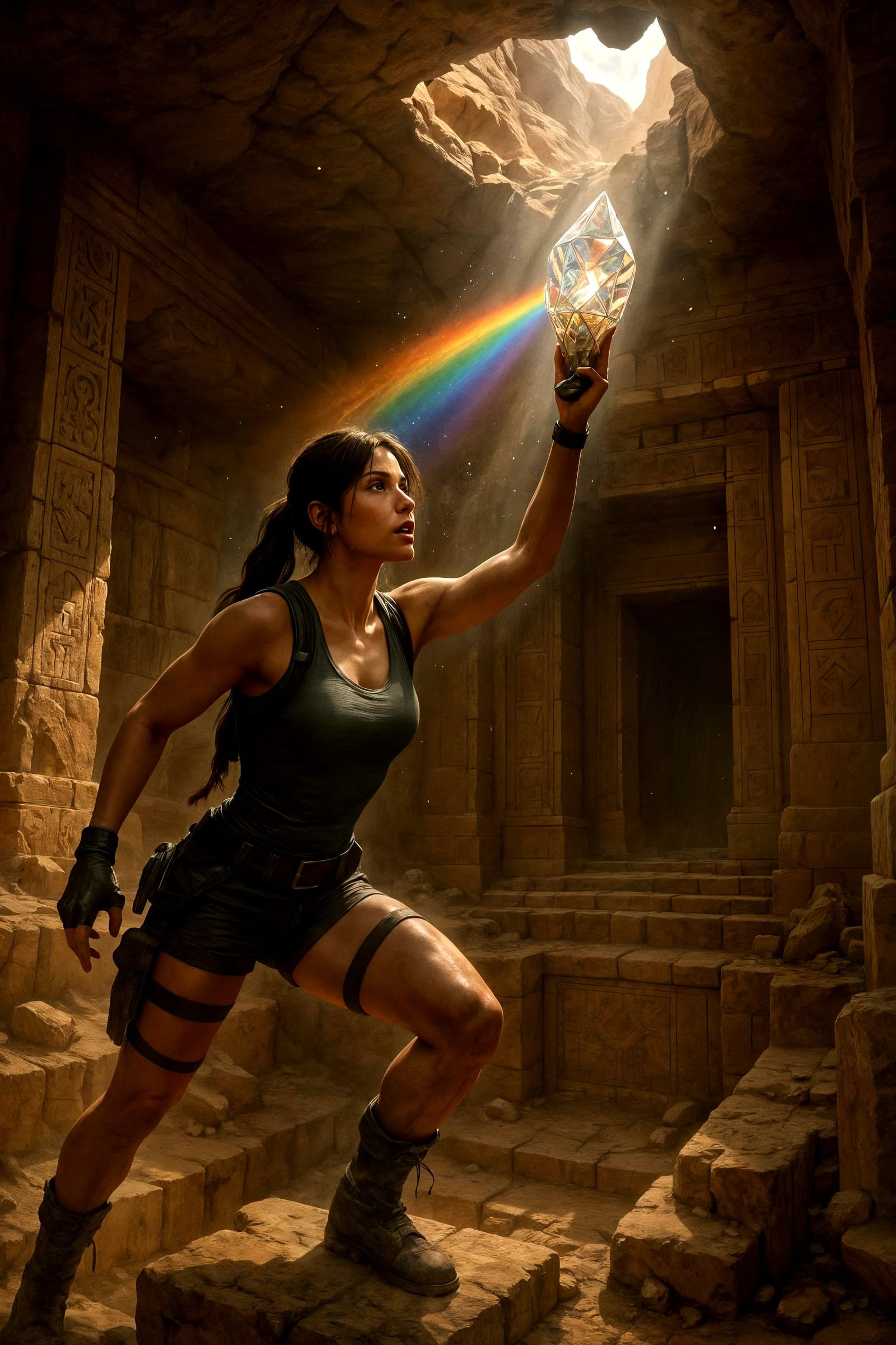 Lara Croft Discovers Sunken Ruin Crystal Artifact