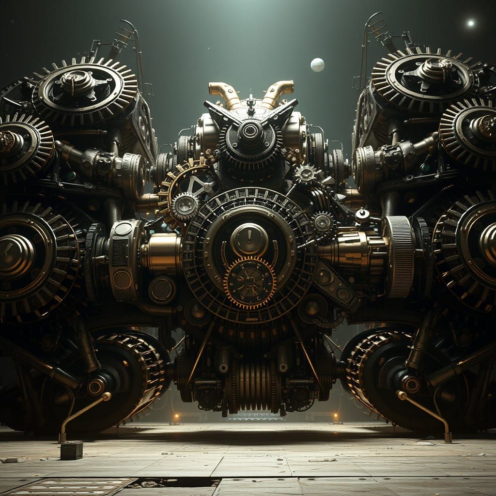 Mechanical Marvel with Wheels within Wheels