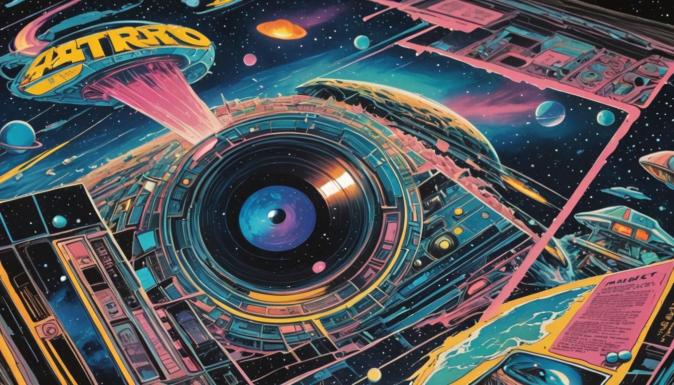 Astro Futurism in Comic Book Art Style