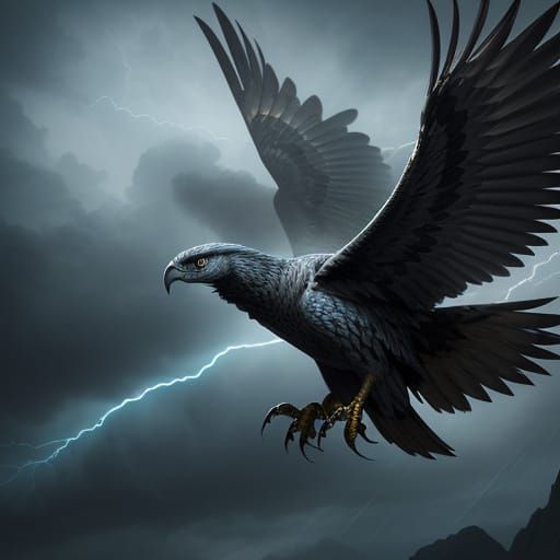 Epic Stormy Avian in Golden Light