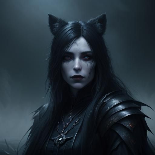 Dark Fantasy Creature Illustration in Matte Painting Style