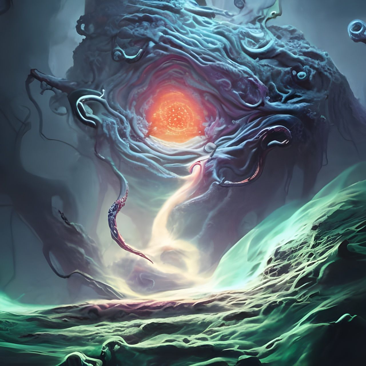 Eldritch Cosmic Web: A Dark Fantasy Concept