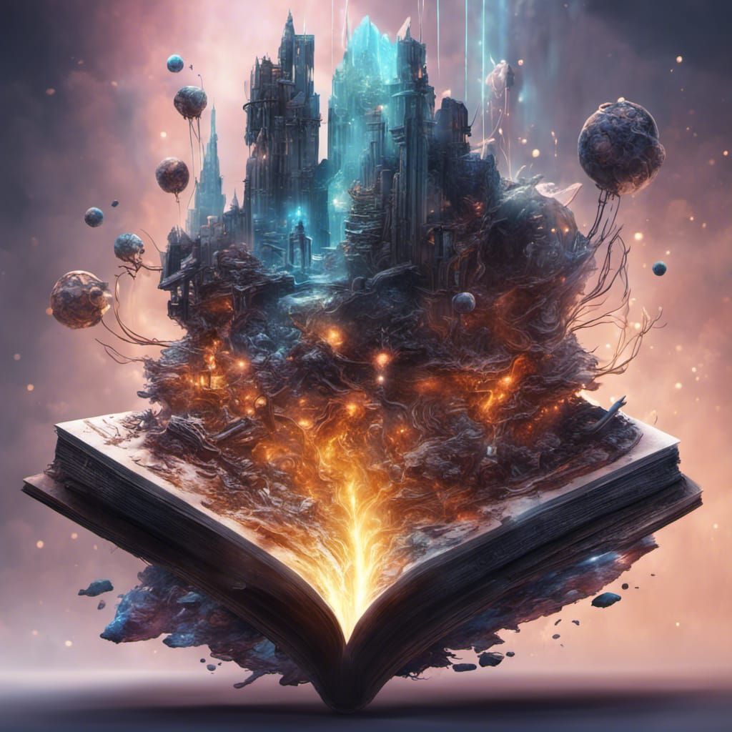 IT Materials Book Cover: Detailed Fantasy Art