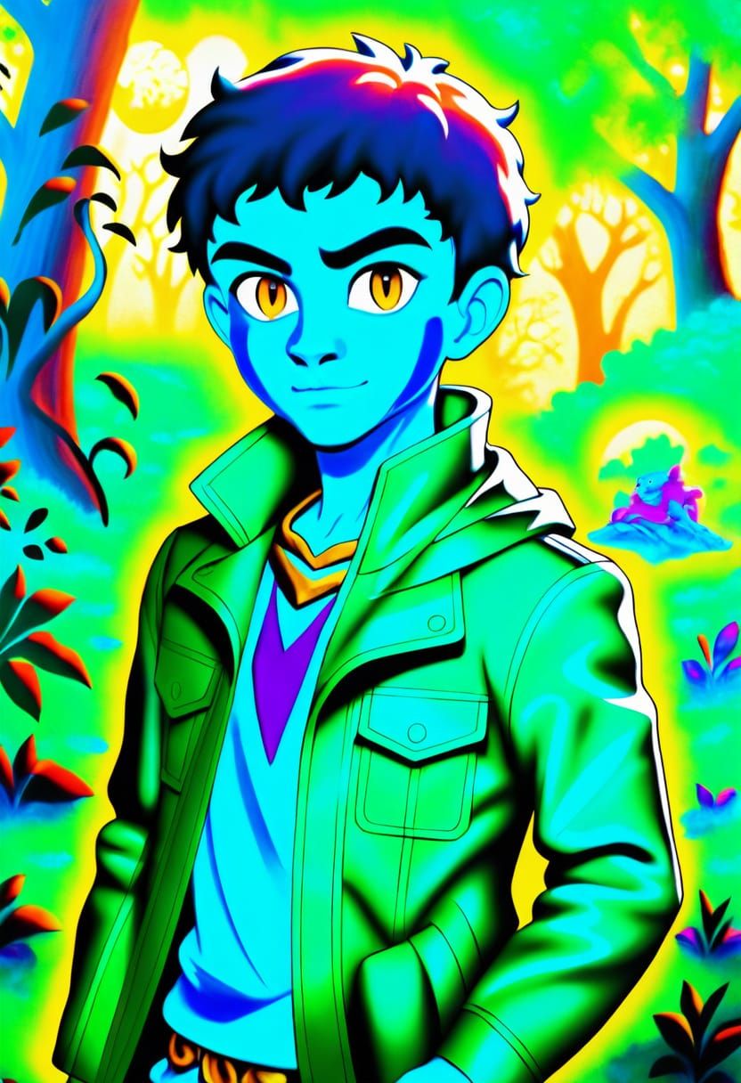 Spectral Cheetah Leaps Through Enchanted Forest