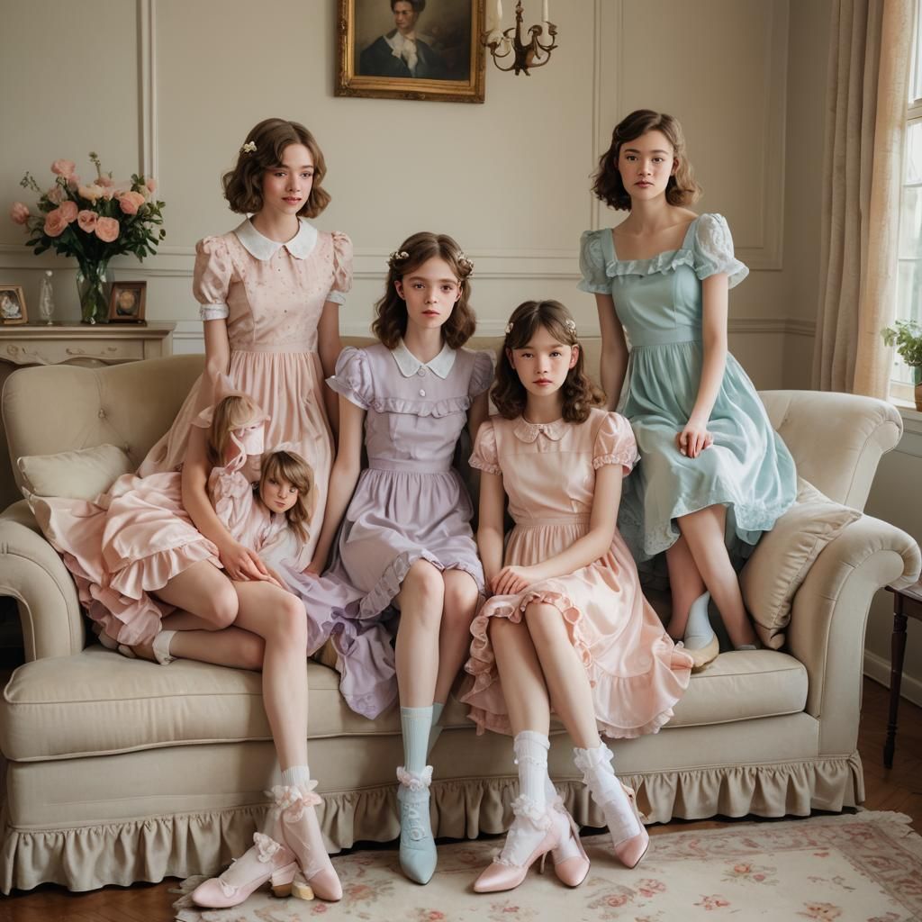 Sissyfication: A Rococo-Inspired Living Room Scene