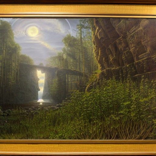 Myst Landscape as Oil Painting