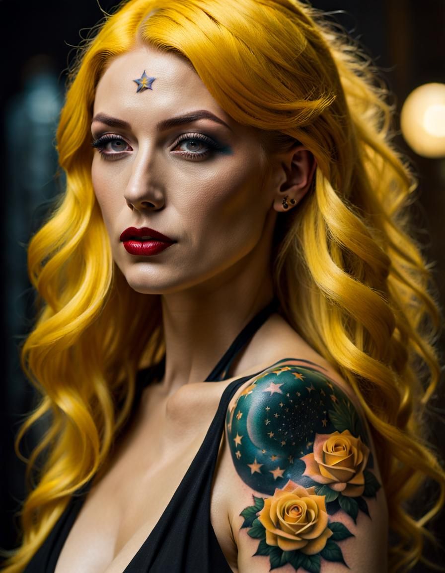 Magical Woman in Surreal Street Scene