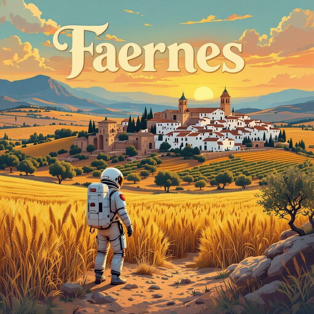 Astronaut Ruins: Retro Movie Poster Art