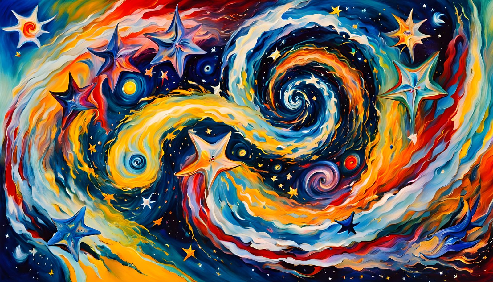 Vibrant Whirly Stars in Cosmic Swirl