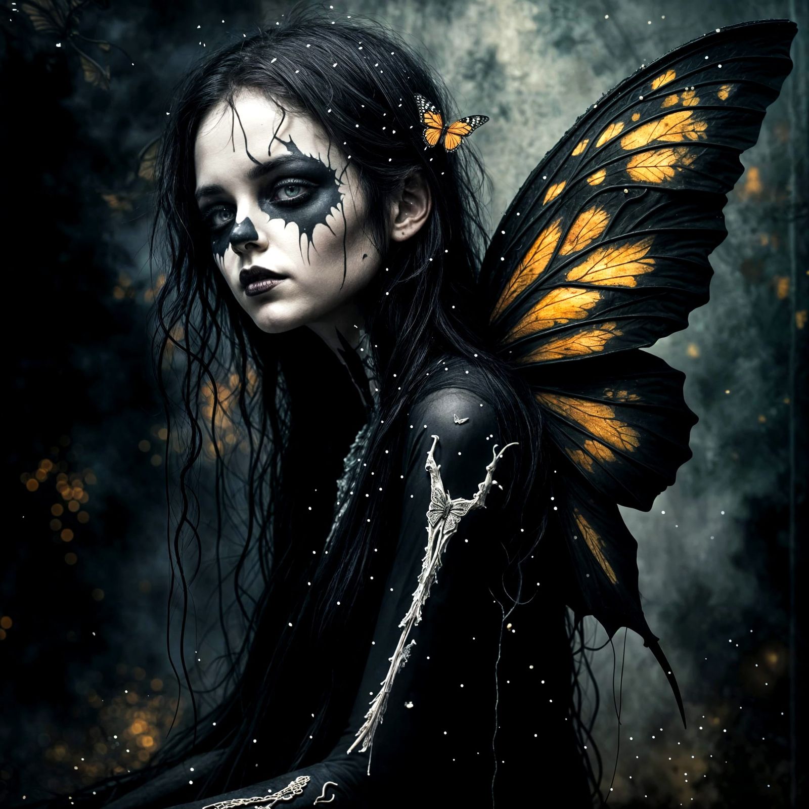 Macabre Fairy in Dark Gothic Masquerade