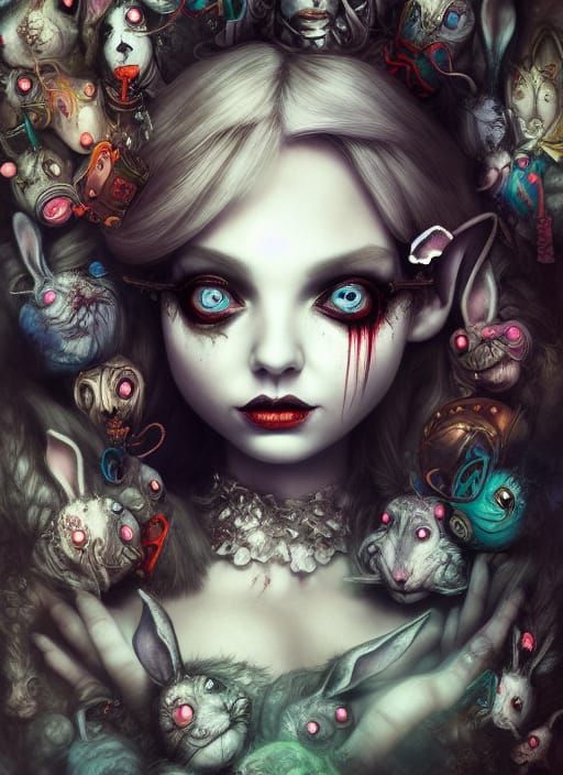 Alice in Wonderland: Fantasy Horror Concept Art
