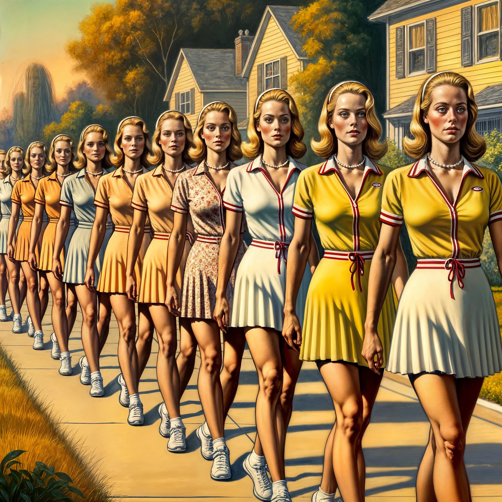 Eerie Stepford Wives in Impressionistic Sci-Fi Style