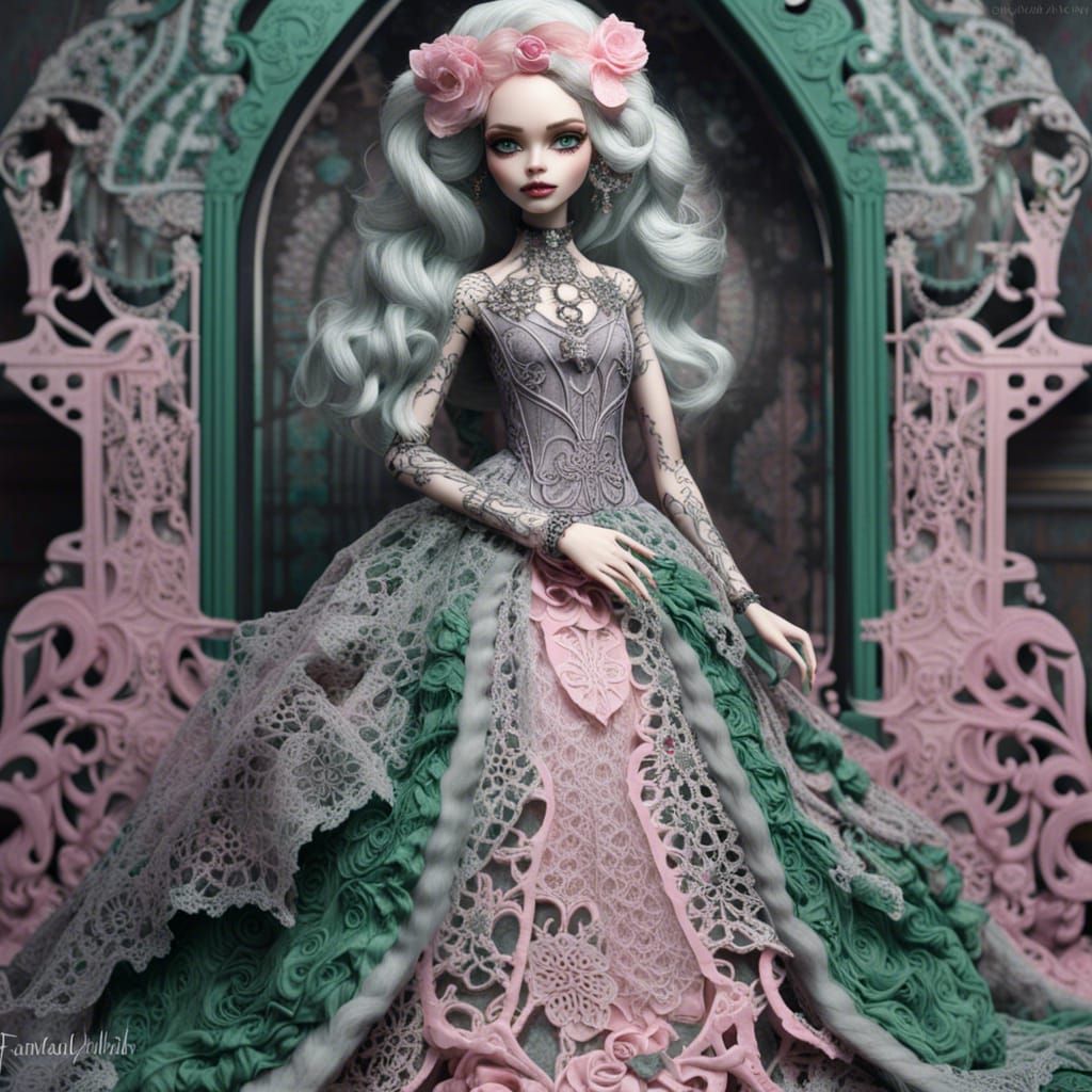 Ethereal Lace Dress in Mori Kei Style