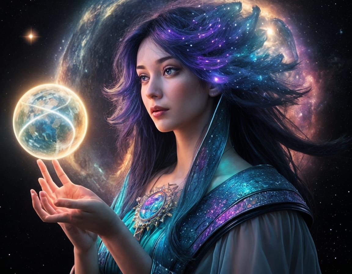 World in Hand: Holographic Cosmic Illustration