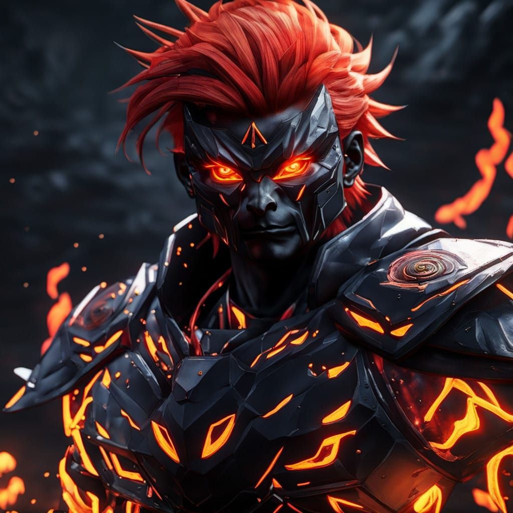 Dark Fantasy Demon in 3D Anime Style