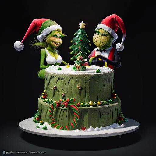 Grinch Cake Sculpture: A Cinematic Christmas Creation