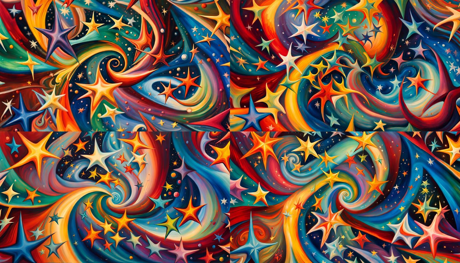 Cosmic Vortex: Abstract Expressionist Star Formation