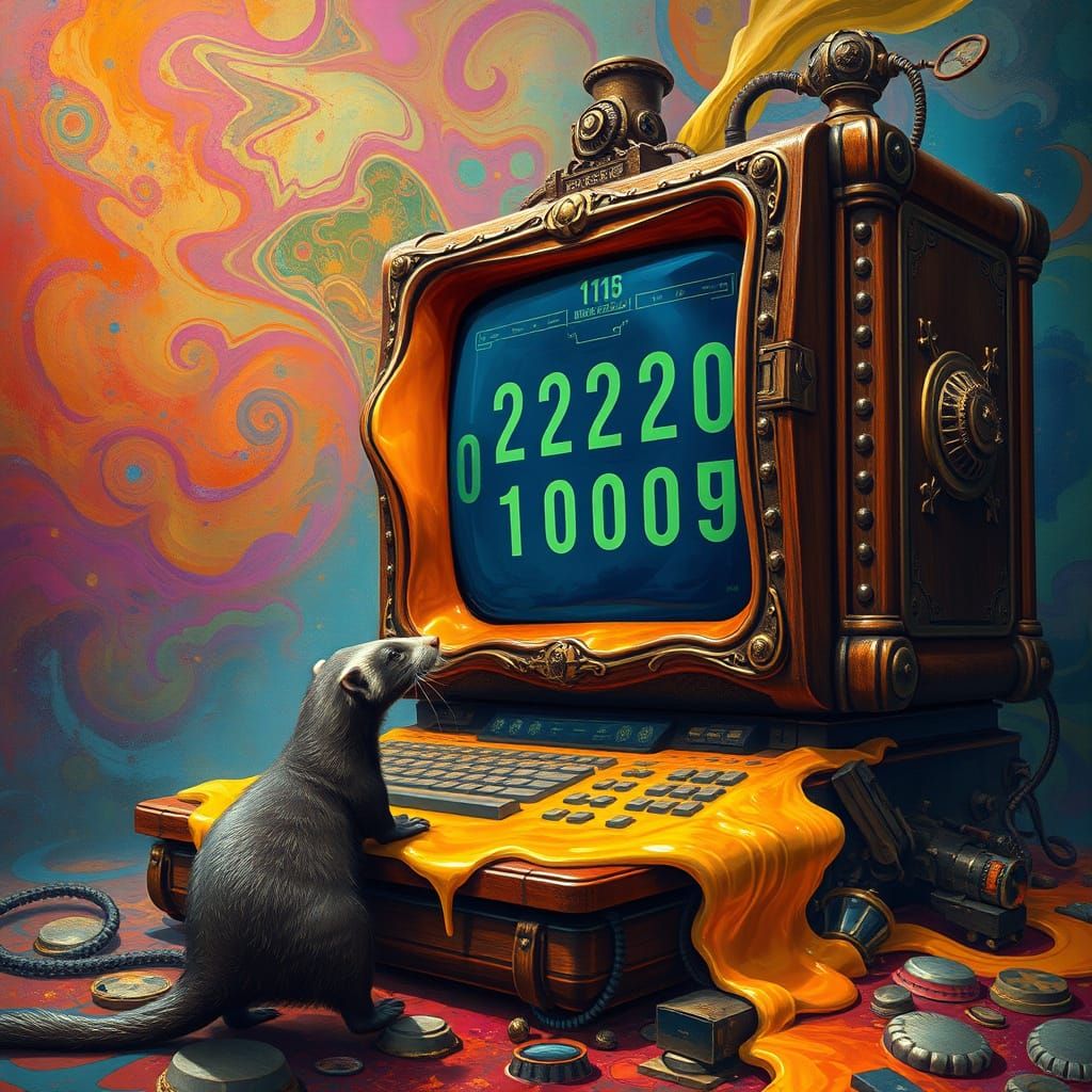 Majestic Steampunk Computer Succumbs to Molten Demise