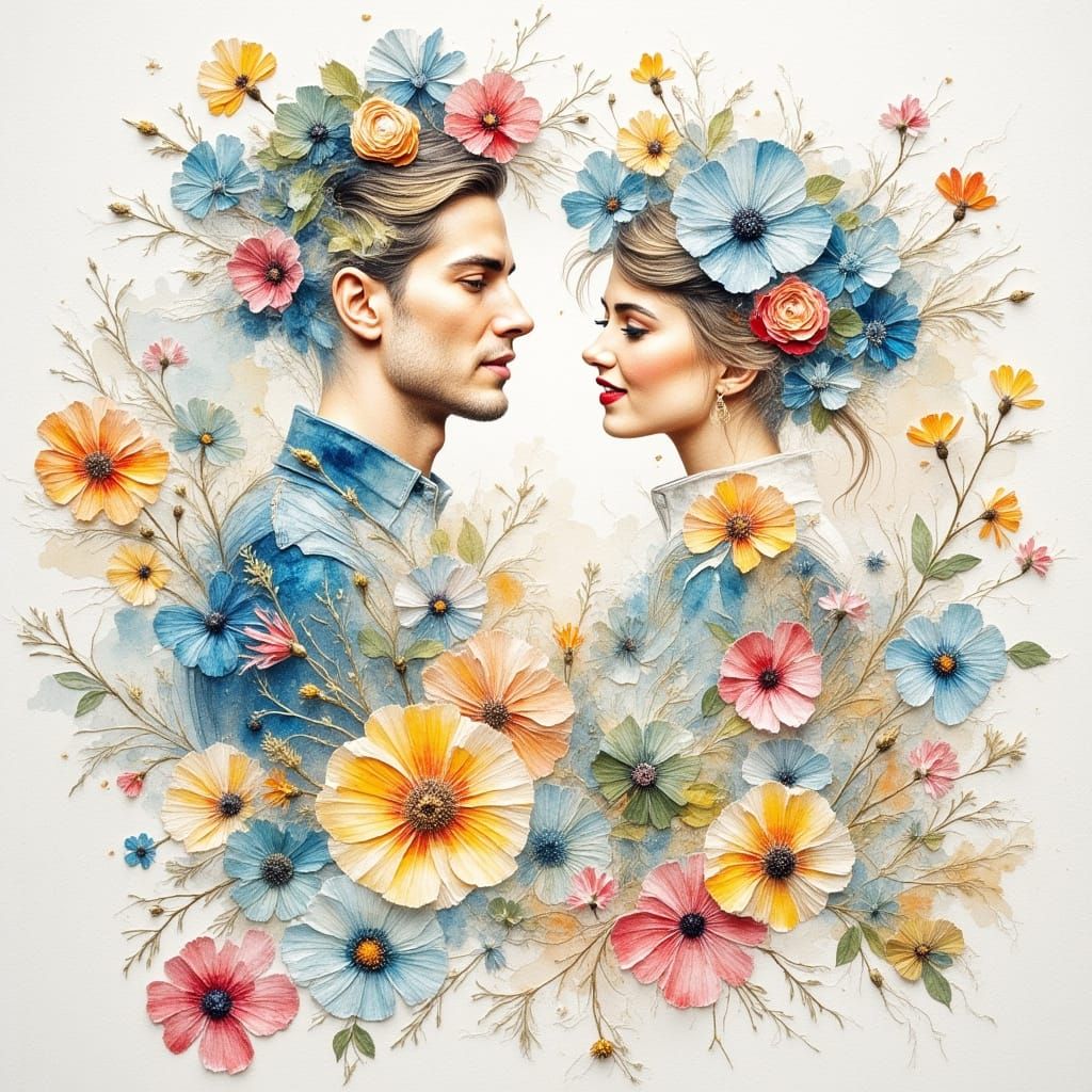 Romantic Malta in Watercolor Style