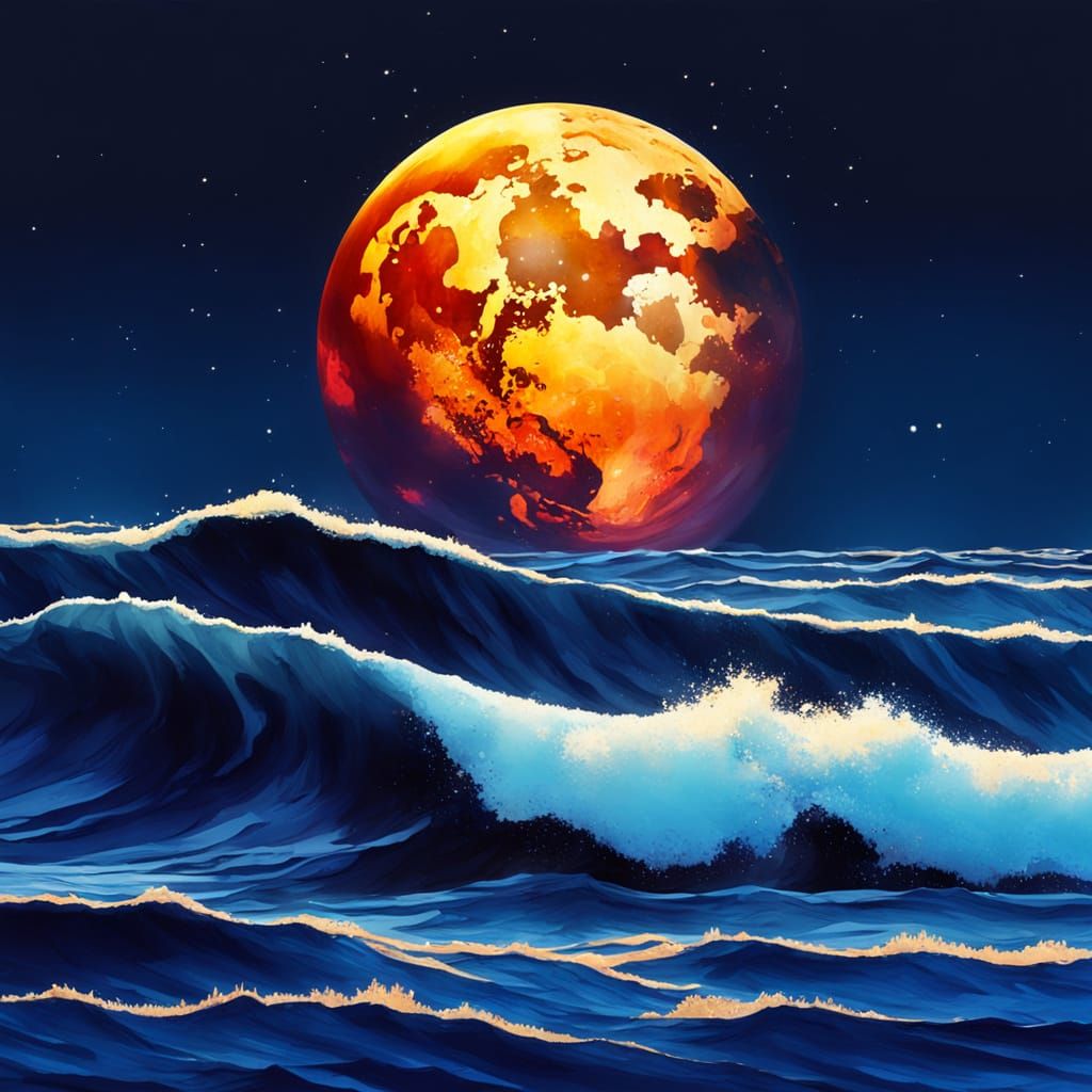 Moonlit Ocean Serenity