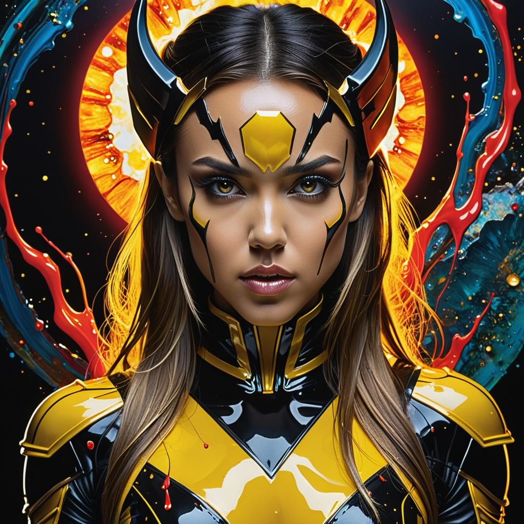 Jessica Alba as Lady Wolverine in Surreal Style