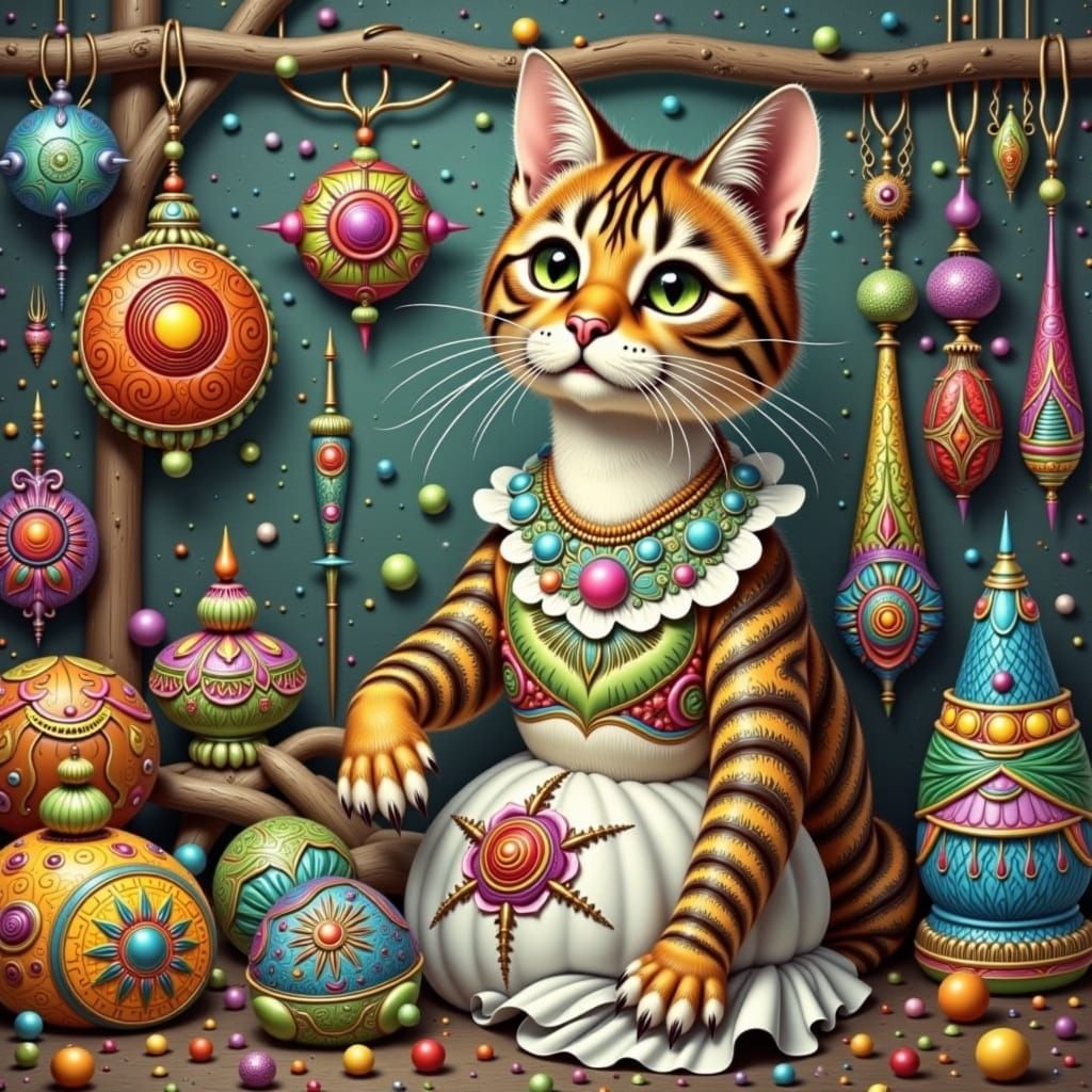 Vibrant Kaleidoscope Mandala in Psychedelic Style