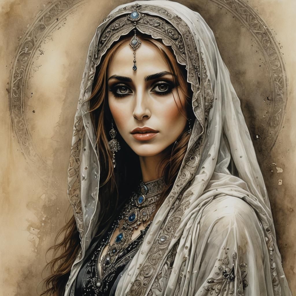 Fairuz as a Luis Royo Style Painting