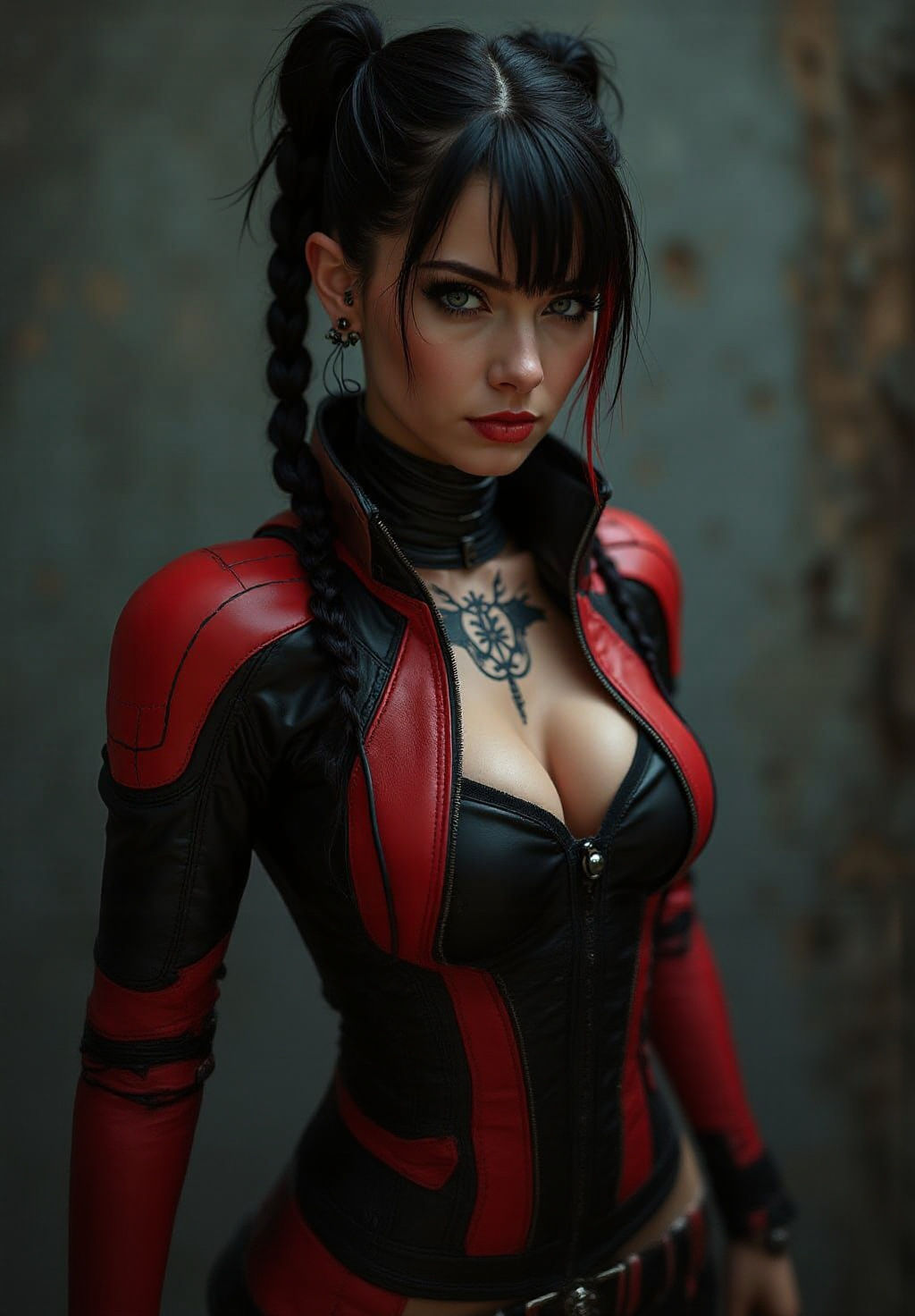 Sci-Fi Portrait: Charismatic Woman with Punk Style