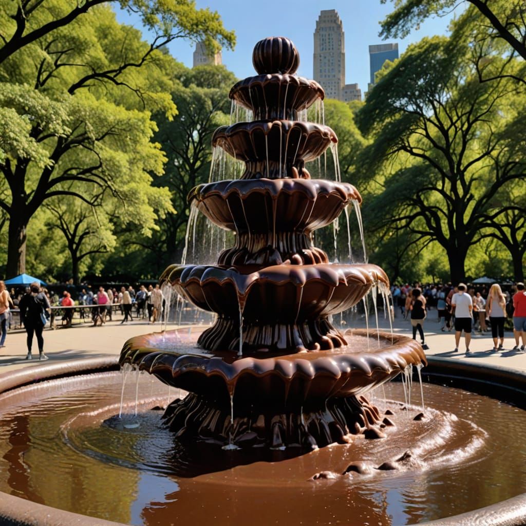 Chocolate Fountain in Central Park