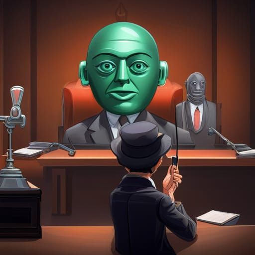 AI Robot Judge Captured on Cellphone Camera