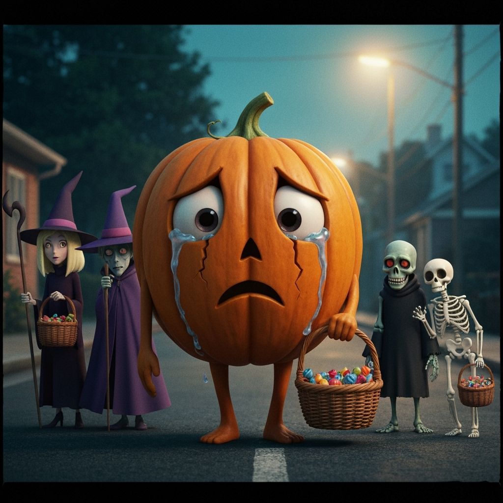 Lonely Pumpkin's Sorrowful Halloween Night
