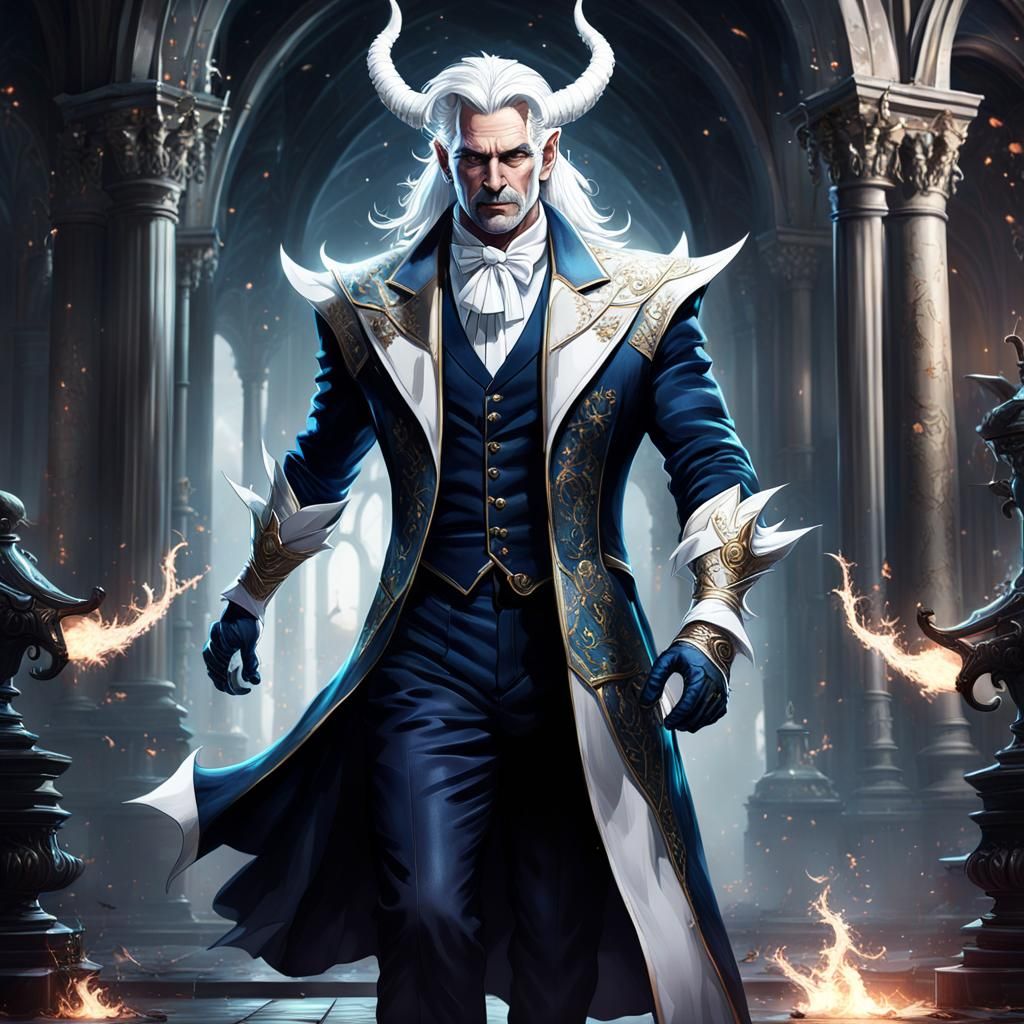 Demonic Aristocrat Mage in Business Suit