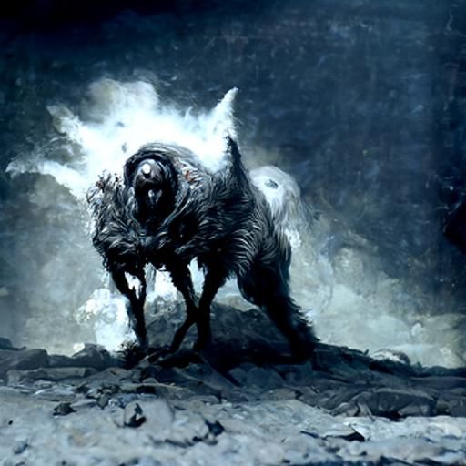 Dire Wolf in Gothic Horror Style