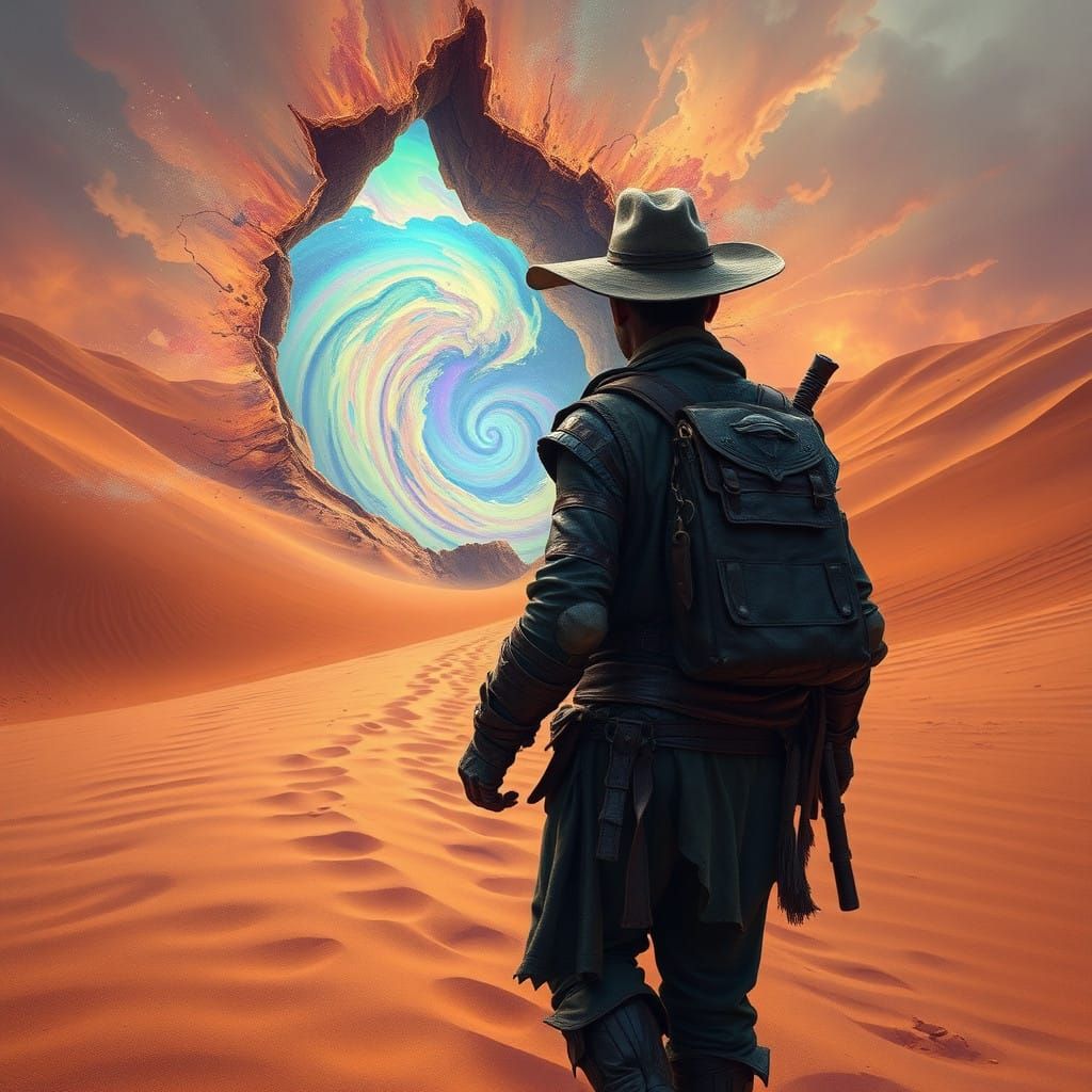 Mystical Desert Realms: A Dreamlike Journey Through Reality'...