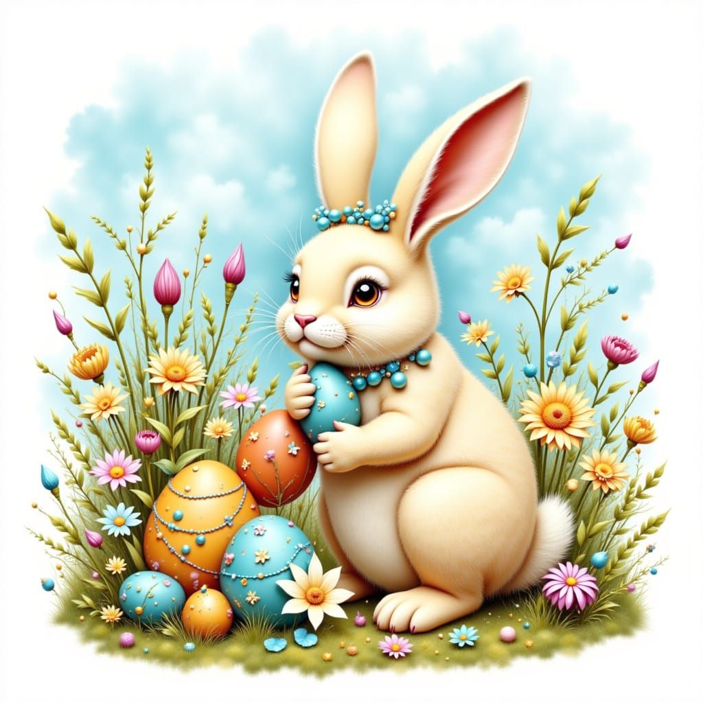 Vibrant Easter Wishes in a Colorful Celebration