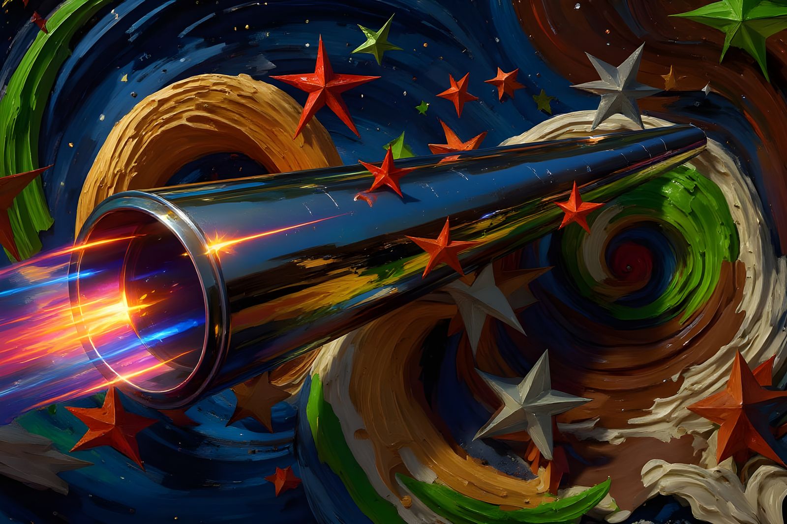 Dynamic Starship in Deep Space, Enhanced Motion and Depth